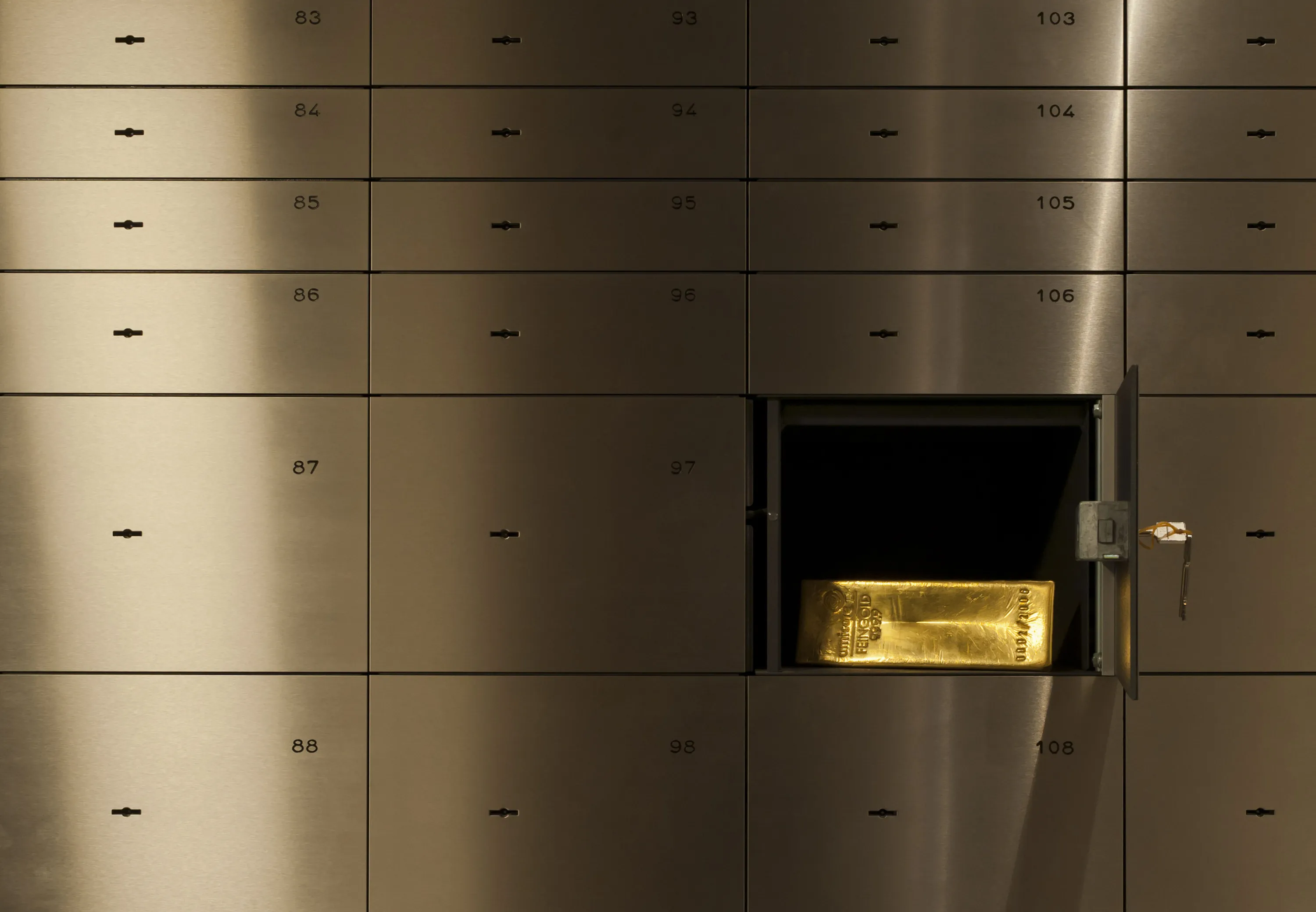 Bank vault interior
